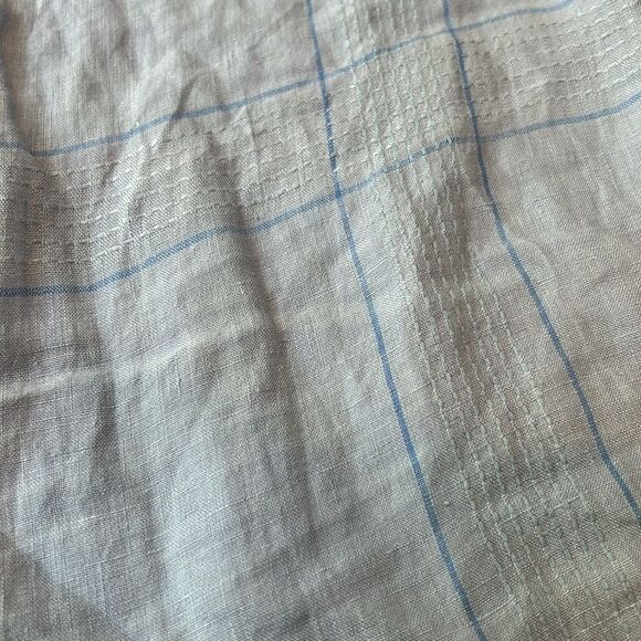 Tommy Bahama blue linen top with elbow link sleeves small - Picture 8 of 8